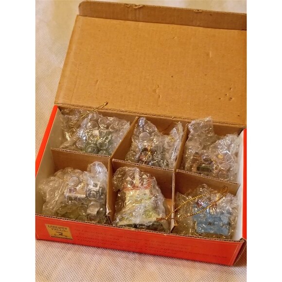 Liberty Falls Christmas Tree Ornament Set 6 Hand Painted L02 Vintage 90s - Picture 10 of 10